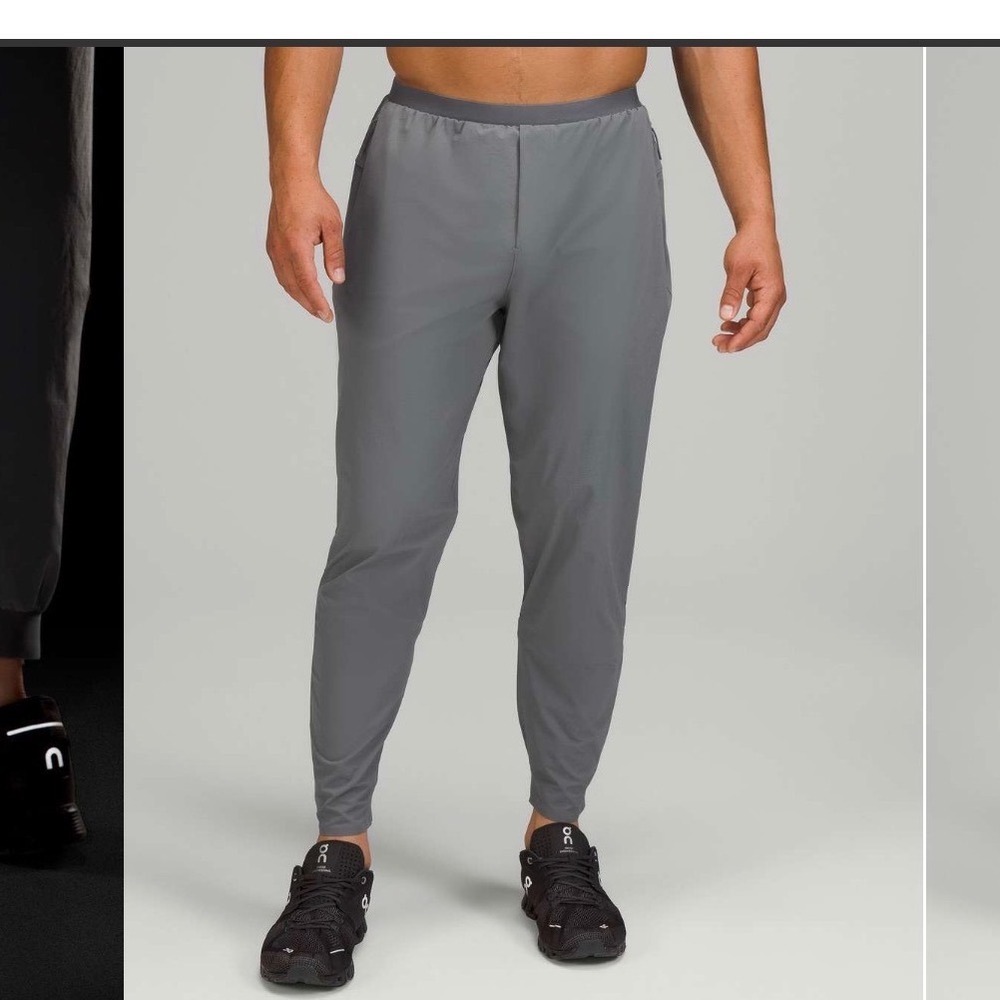 Lululemon Surge Jogger Ripstop Ankle Zip Size M Grey Mens Running Training Pants